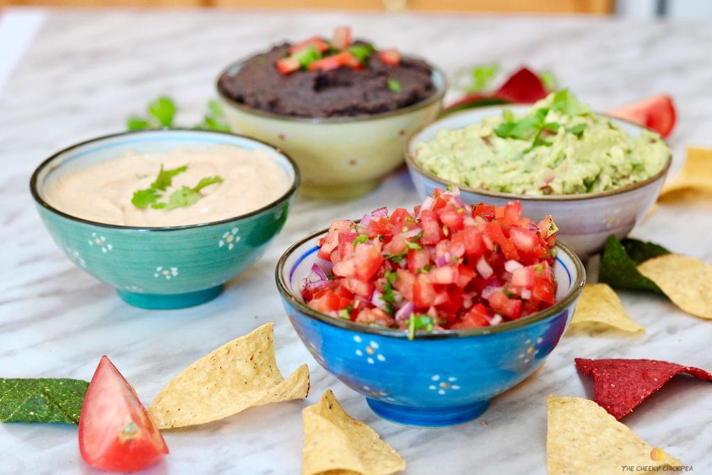 best pico de Gallo on a table with other dips