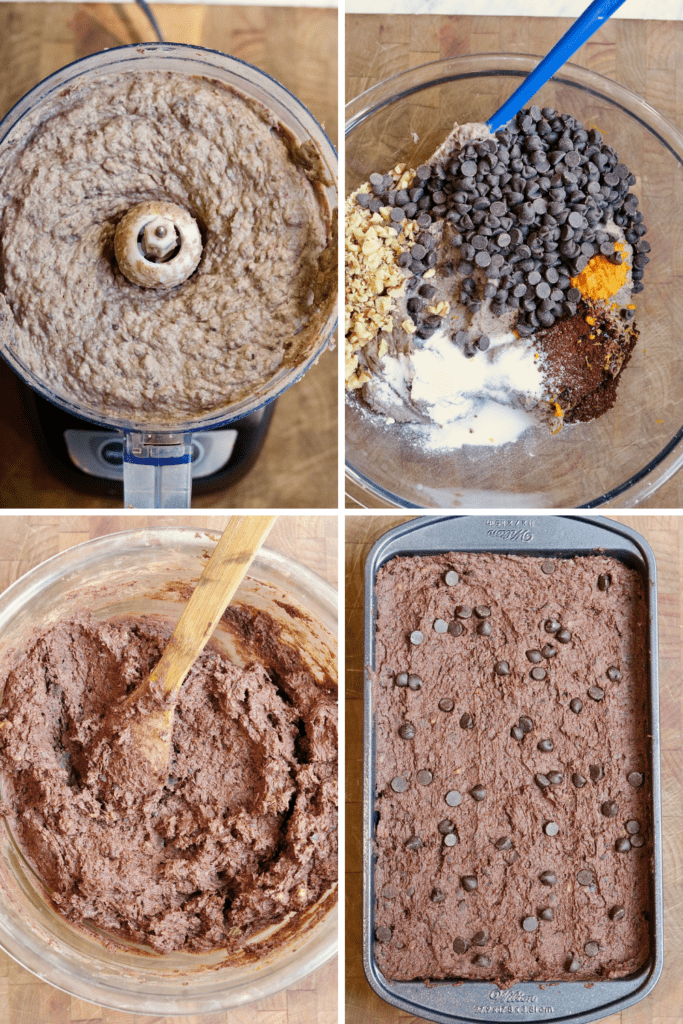 step by step photos how to make vegan black bean brownies