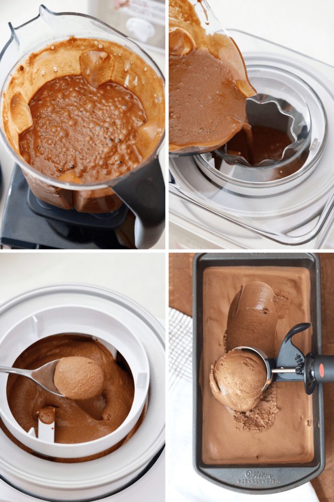 step by step photos how to make vegan chocolate ice cream in an ice cream maker