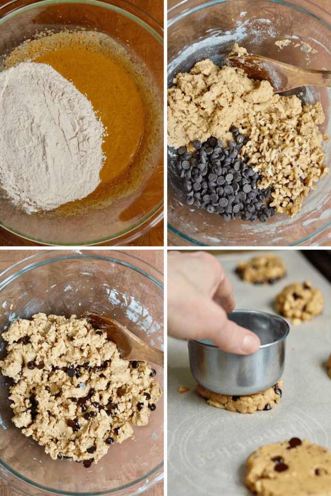 step by step photos how to make vegan chocolate chip cookies