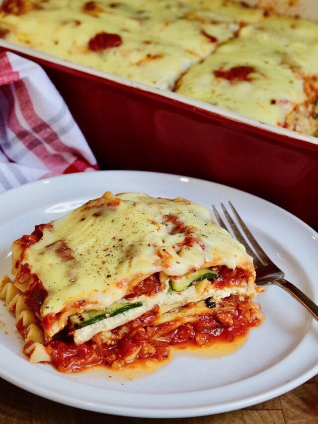 Vegan Zucchini and Spinach Lasagna - The Cheeky Chickpea