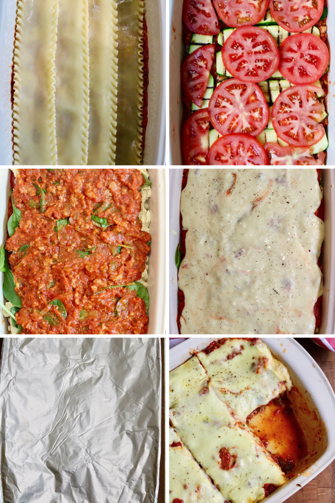 step by step photos how to assemble vegan lasagna