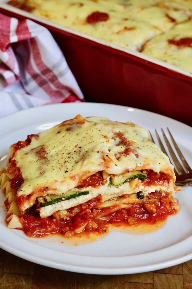 Vegan Zucchini and Spinach Lasagna Recipe - The Cheeky Chickpea