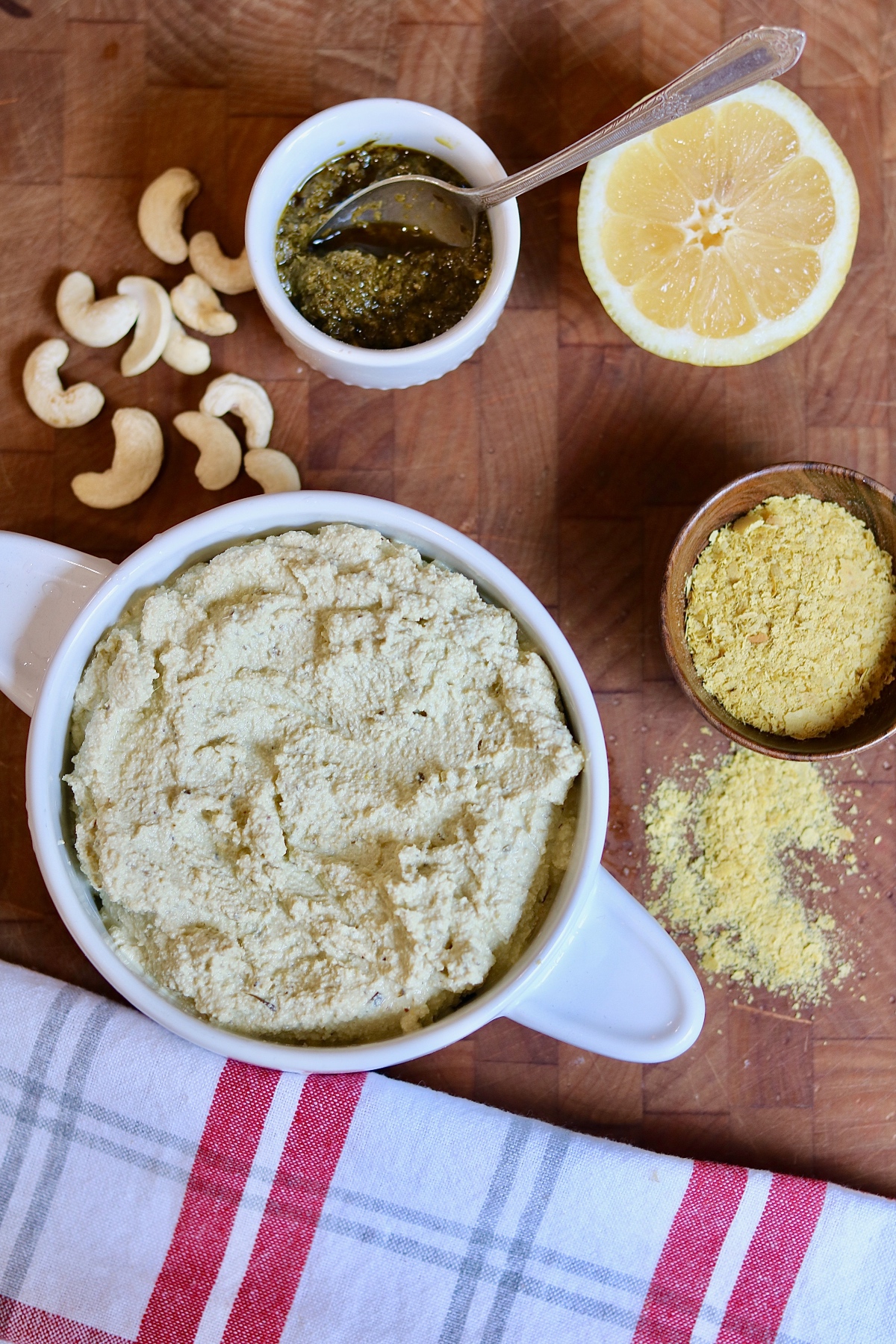 vegan ricotta cheese in a bowl ready to serve