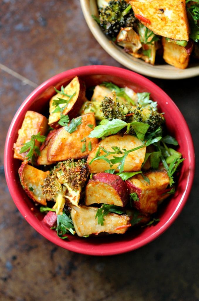 40 delicious and healthy vegan salad recipes picture of harissa potato salad from recipe roundup
