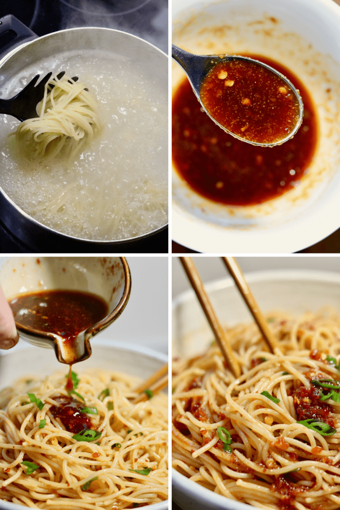 step by step photos how to make chili garlic noodles