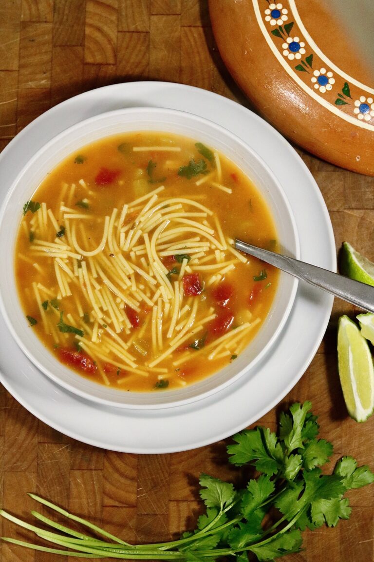 Sopa de Fideo (Mexican Noodle Soup) - The Cheeky Chickpea