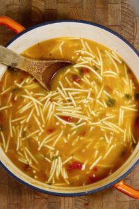 Sopa de Fideo (Mexican Noodle Soup) - The Cheeky Chickpea