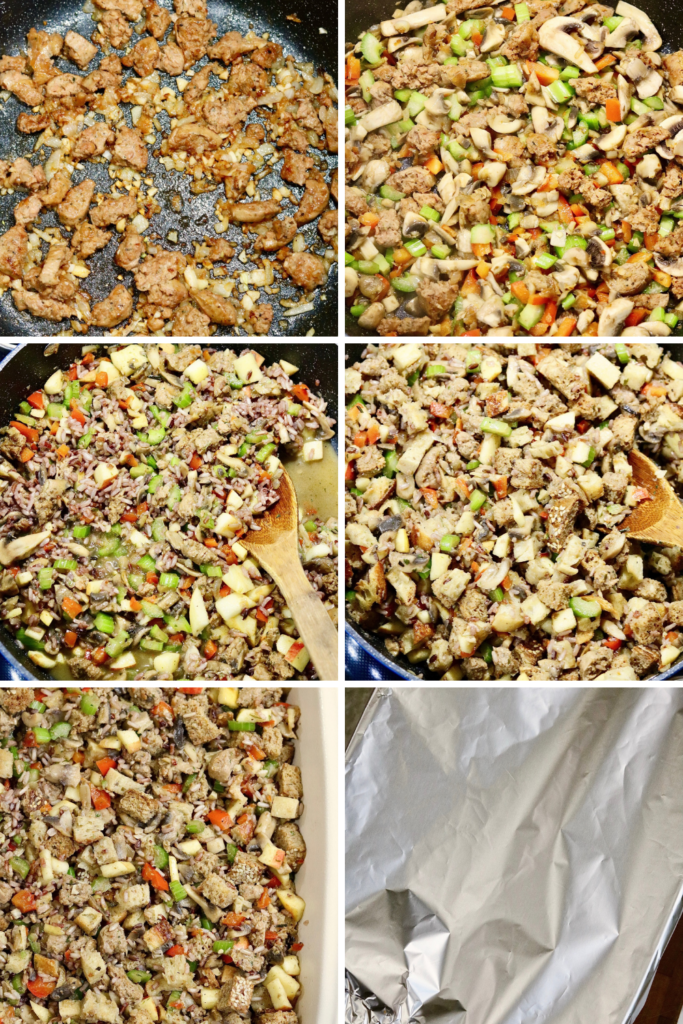 step by step photos how to make vegan stuffing