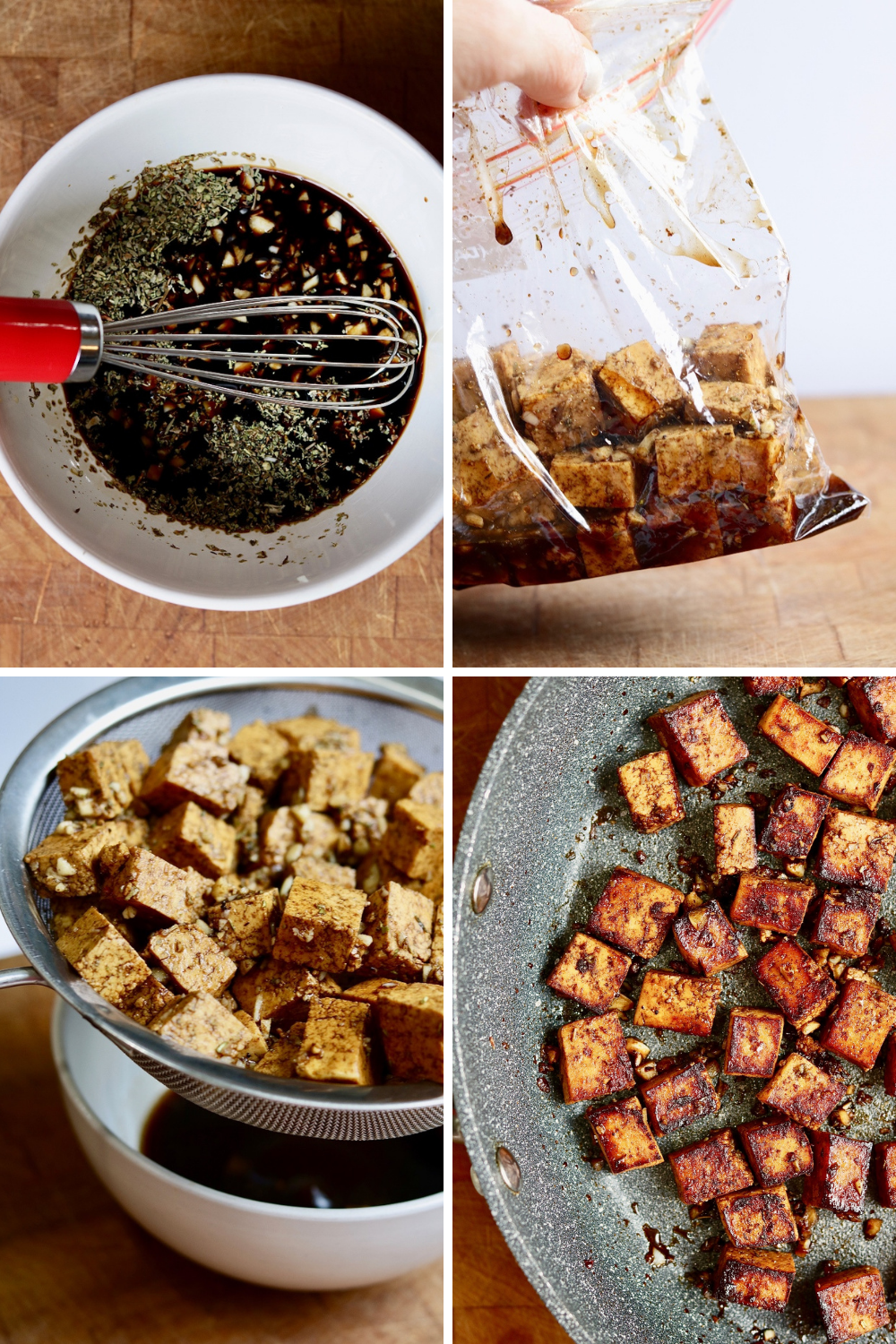 step by step photos how to marinate tofu