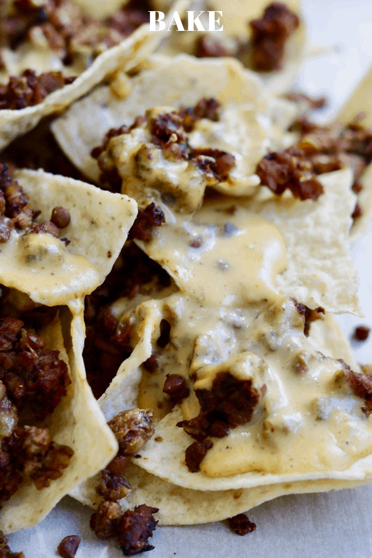 vegan nachos baked in the oven