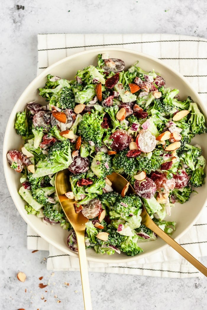 broccoli salad for vegan recipe potluck roundup