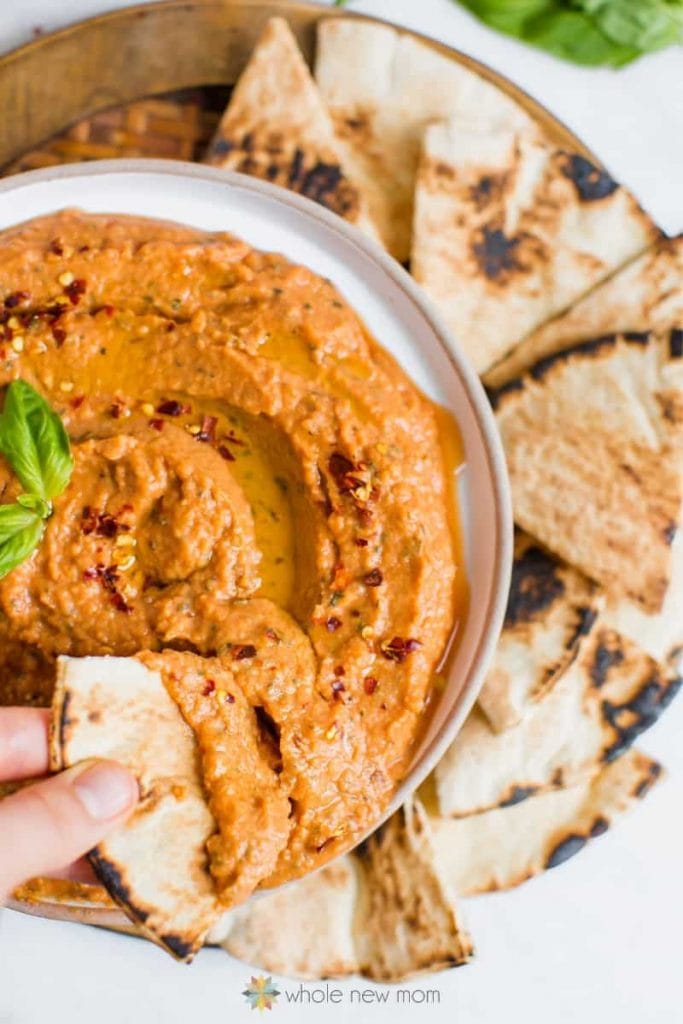 pizza hummus for vegan potluck recipe roundup 