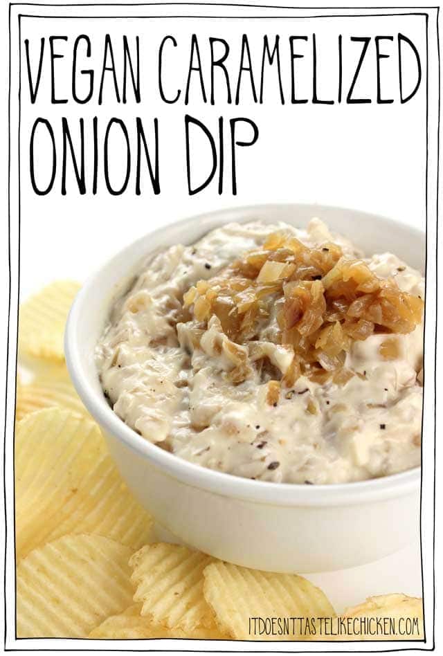 vegan onion dip for vegan Potluck recipe roundup