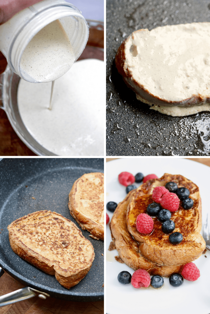 step by step photos how to make vegan french toast