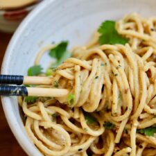 Slurpalicious Vegan Peanut Noodles - The Cheeky Chickpea