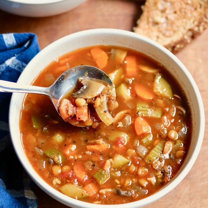 Italian Lentil Soup - The Cheeky Chickpea