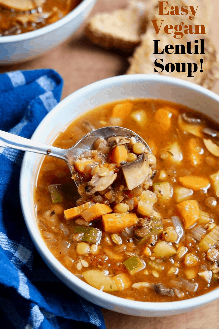 Italian Lentil Soup - The Cheeky Chickpea