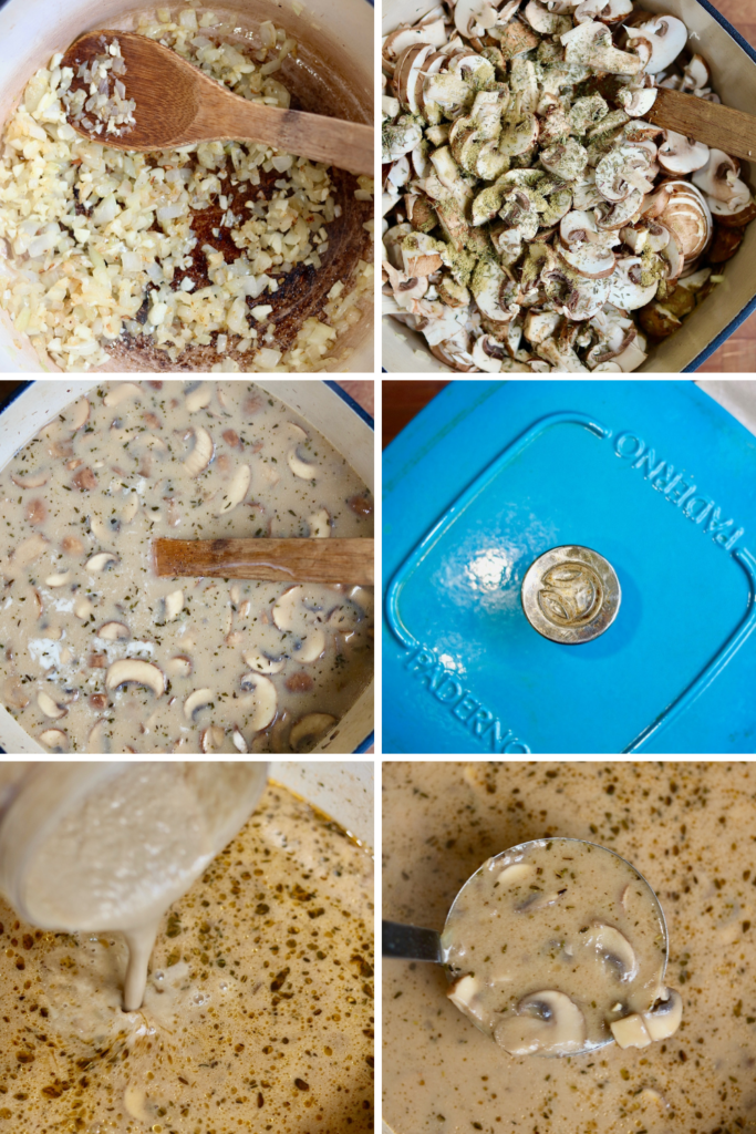 step by step photos how to make vegan cream of mushroom soup 