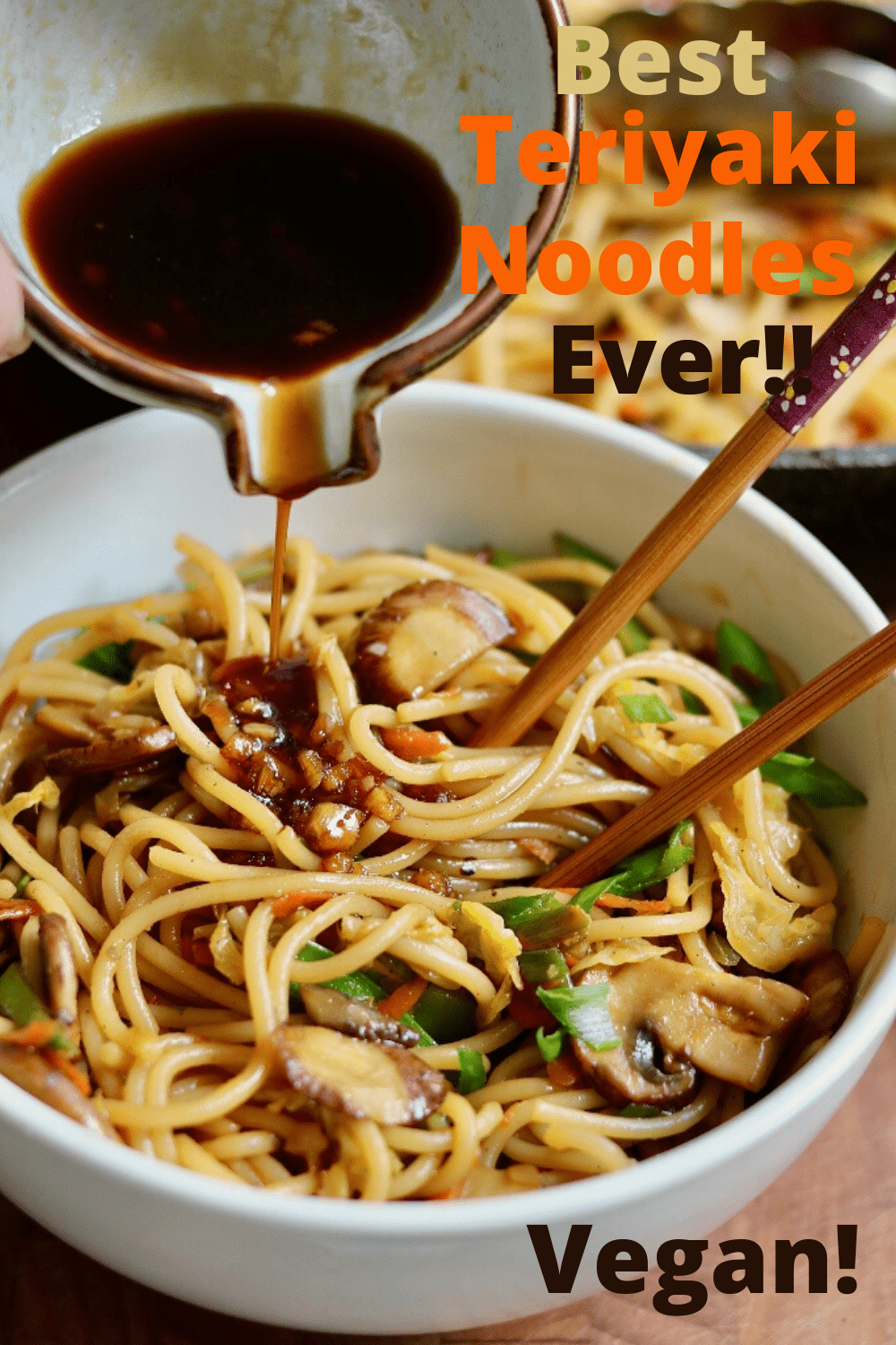 Best Teriyaki Noodles With Homemade Teriyaki Sauce Vegan The Cheeky Chickpea