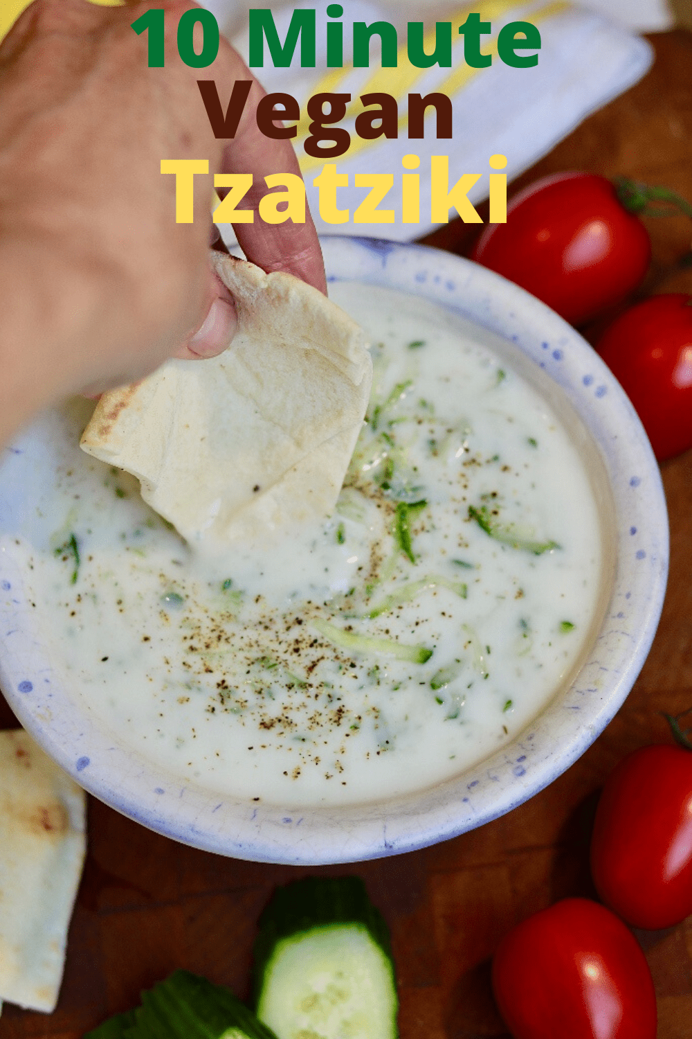 10 Minute Vegan Tzatziki Recipe (Gyro Sauce) - The Cheeky Chickpea
