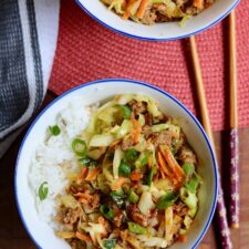 20 Minute Vegan Egg Roll In A Bowl (Crack Slaw) - The Cheeky Chickpea