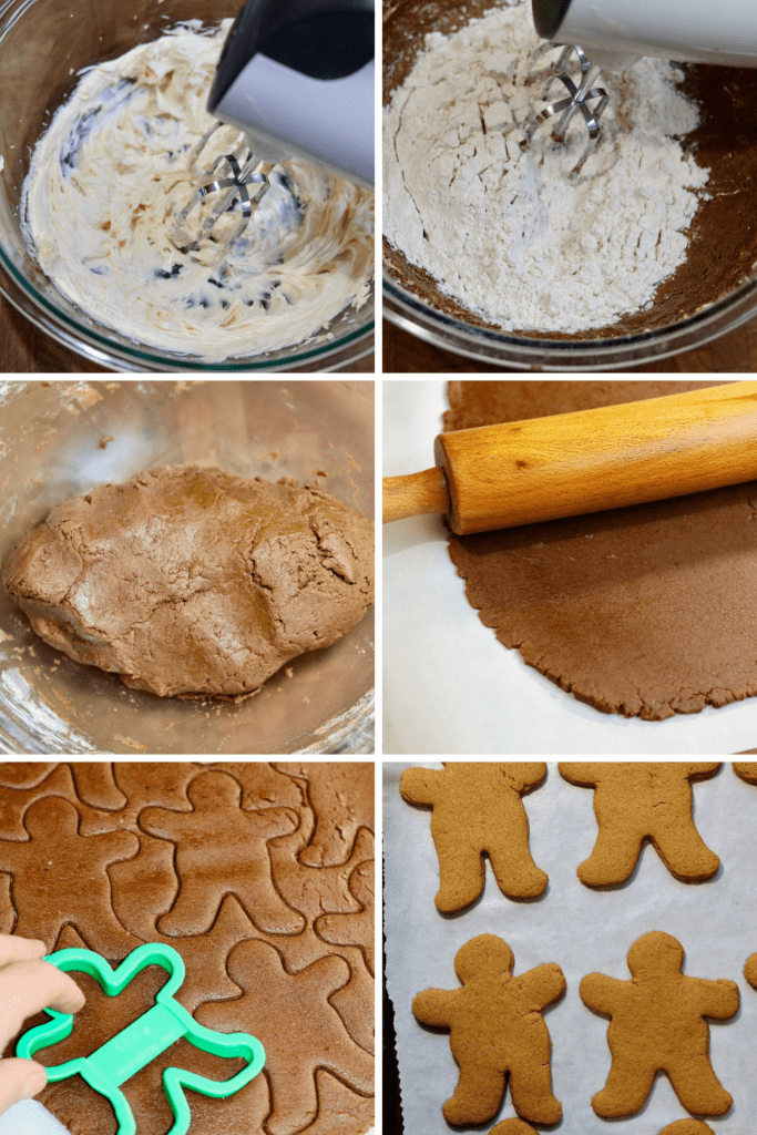 step by step photos how to make vegan gingerbread cookies