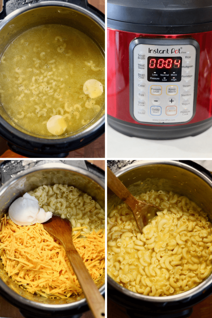 step by step photos how to make instant pot vegan mac and cheese