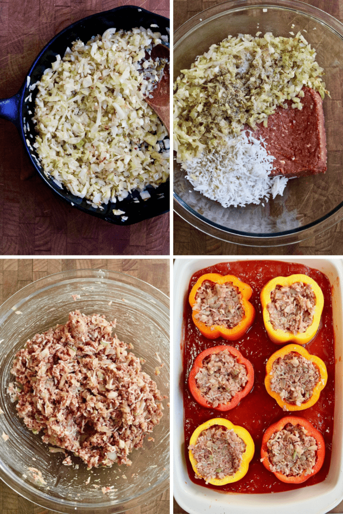 step by step photos how to make vegan stuffed peppers