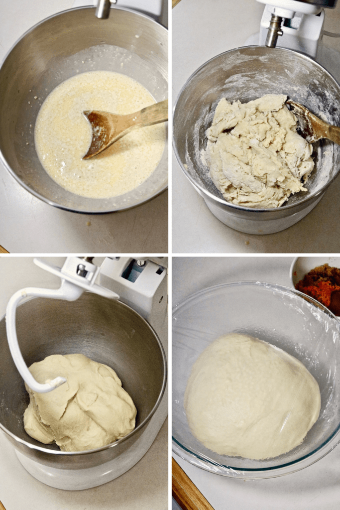 step by step photos how to make dough for cinnamon rolls