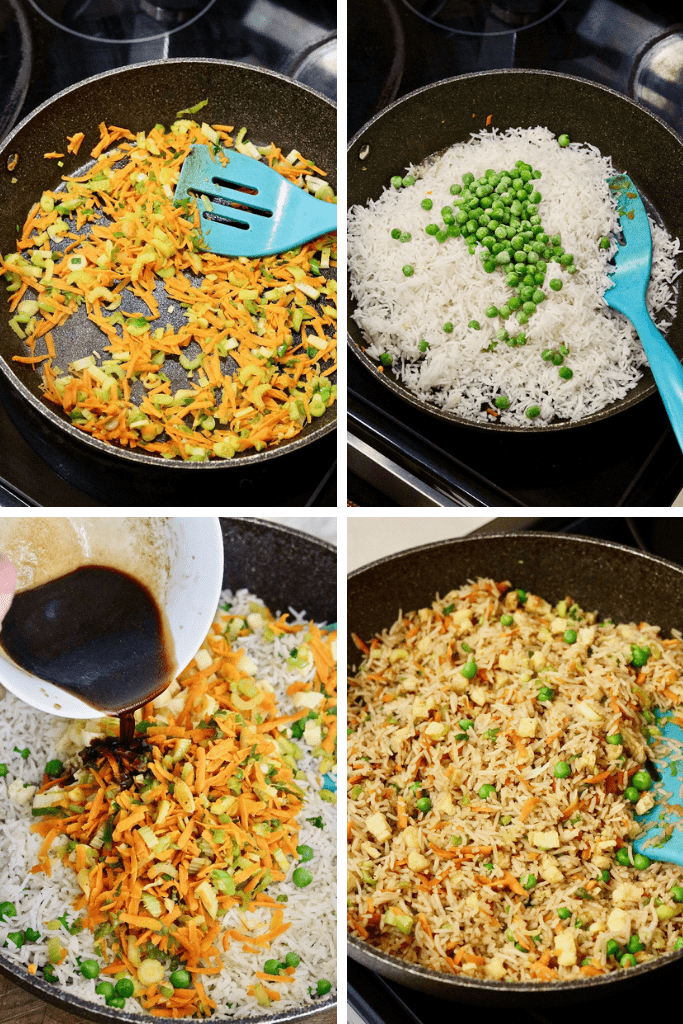 step by step photos how to make vegan fried rice