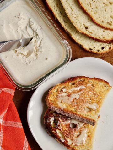vegan butter spread on toast