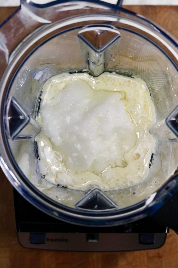 ingredients for vegan butter in the blender 