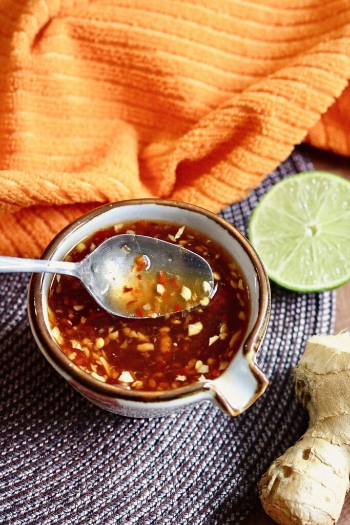 vietnamese dipping sauce in a bowl 