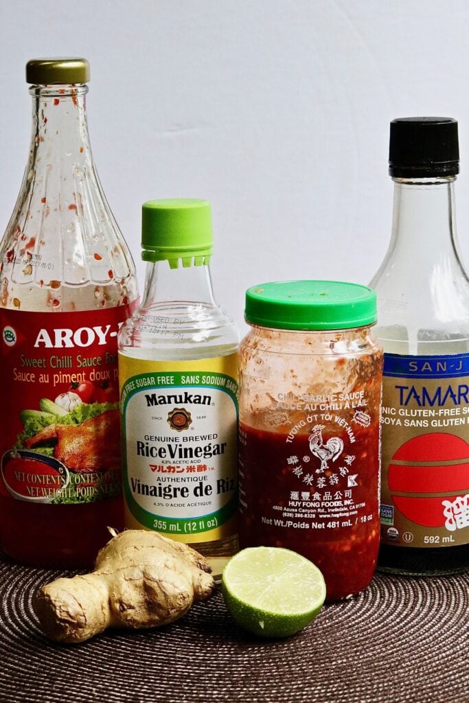 photo of all ingredients needed to make vietnamese dipping sauce