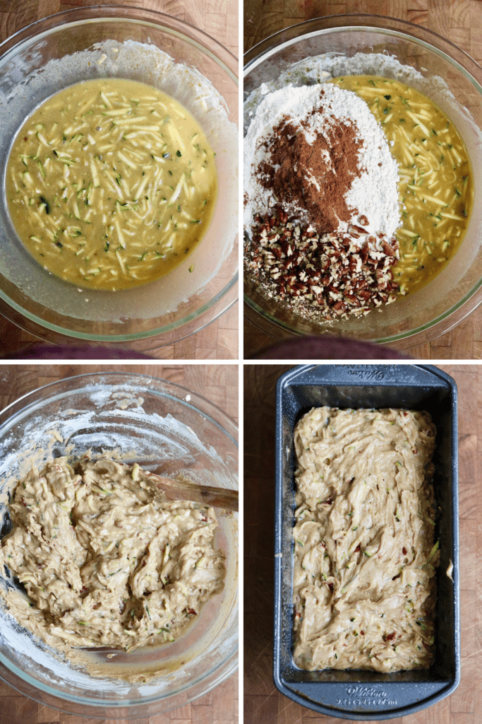 step by step photos how to make vegan zucchini bread