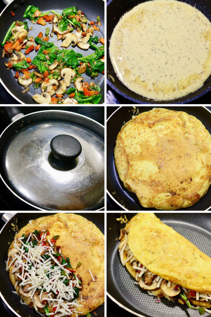 step by step photos how to make a just egg omelette