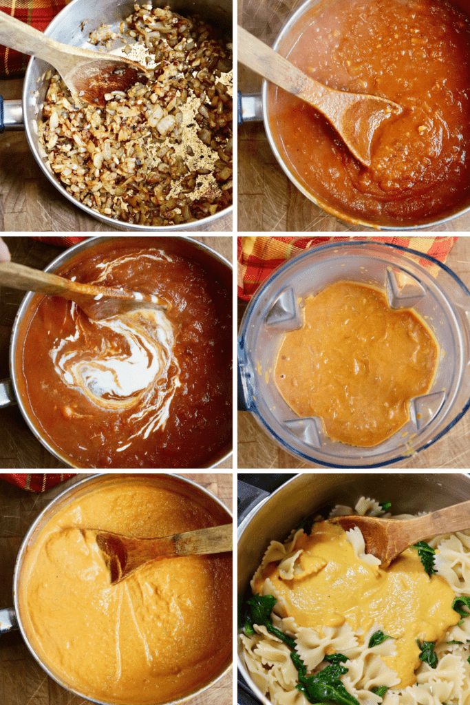 step by step photos how to make vegan pumpkin pasta sauce
