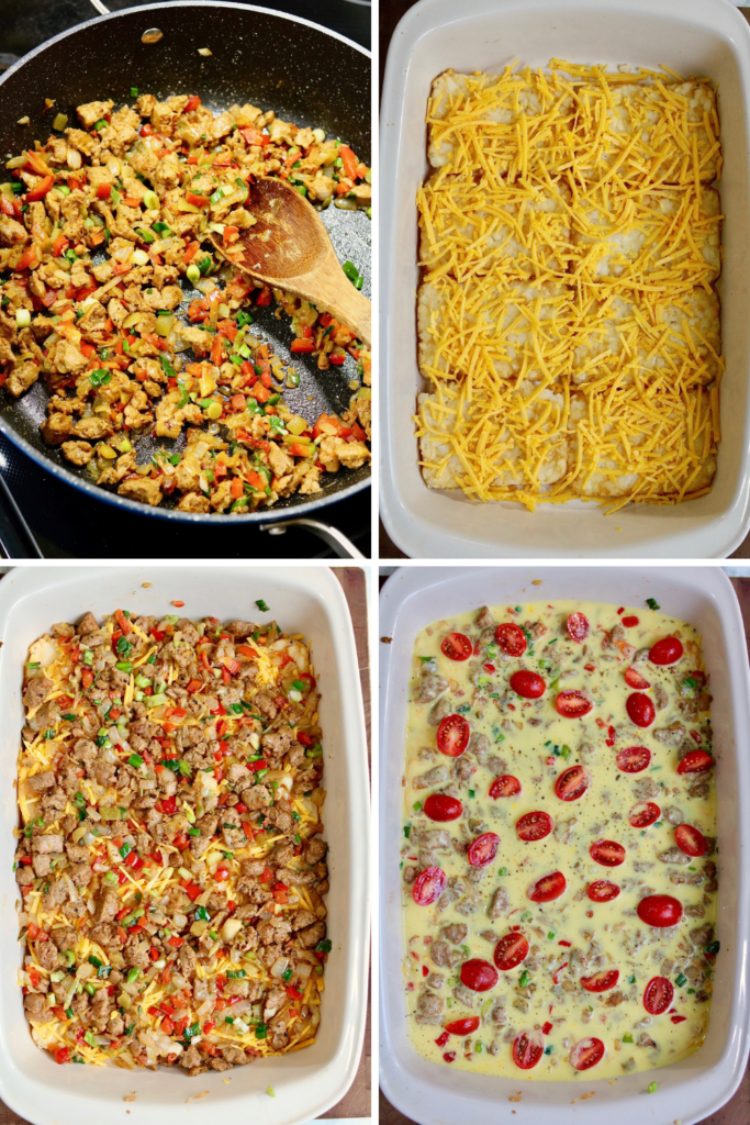 step by step photos how to make vegan breakfast casserole 