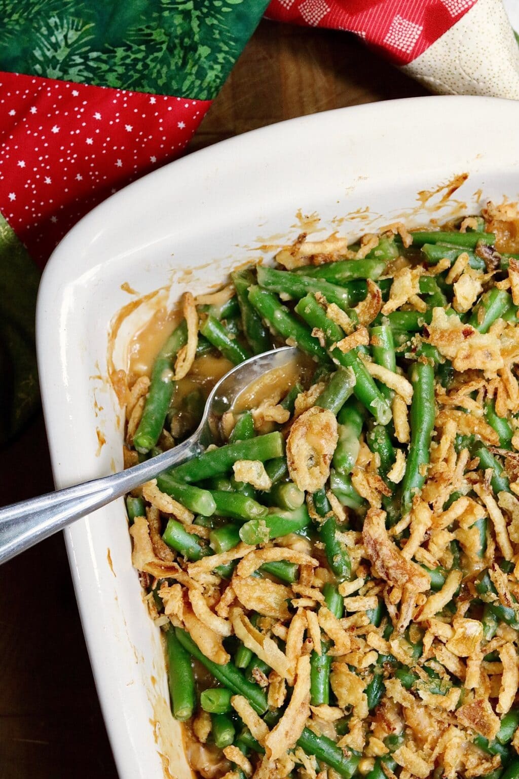 Vegan Green Bean Casserole - The Cheeky Chickpea