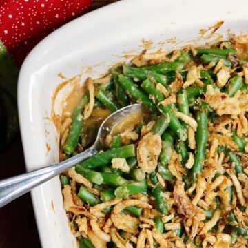 Vegan Green Bean Casserole - The Cheeky Chickpea