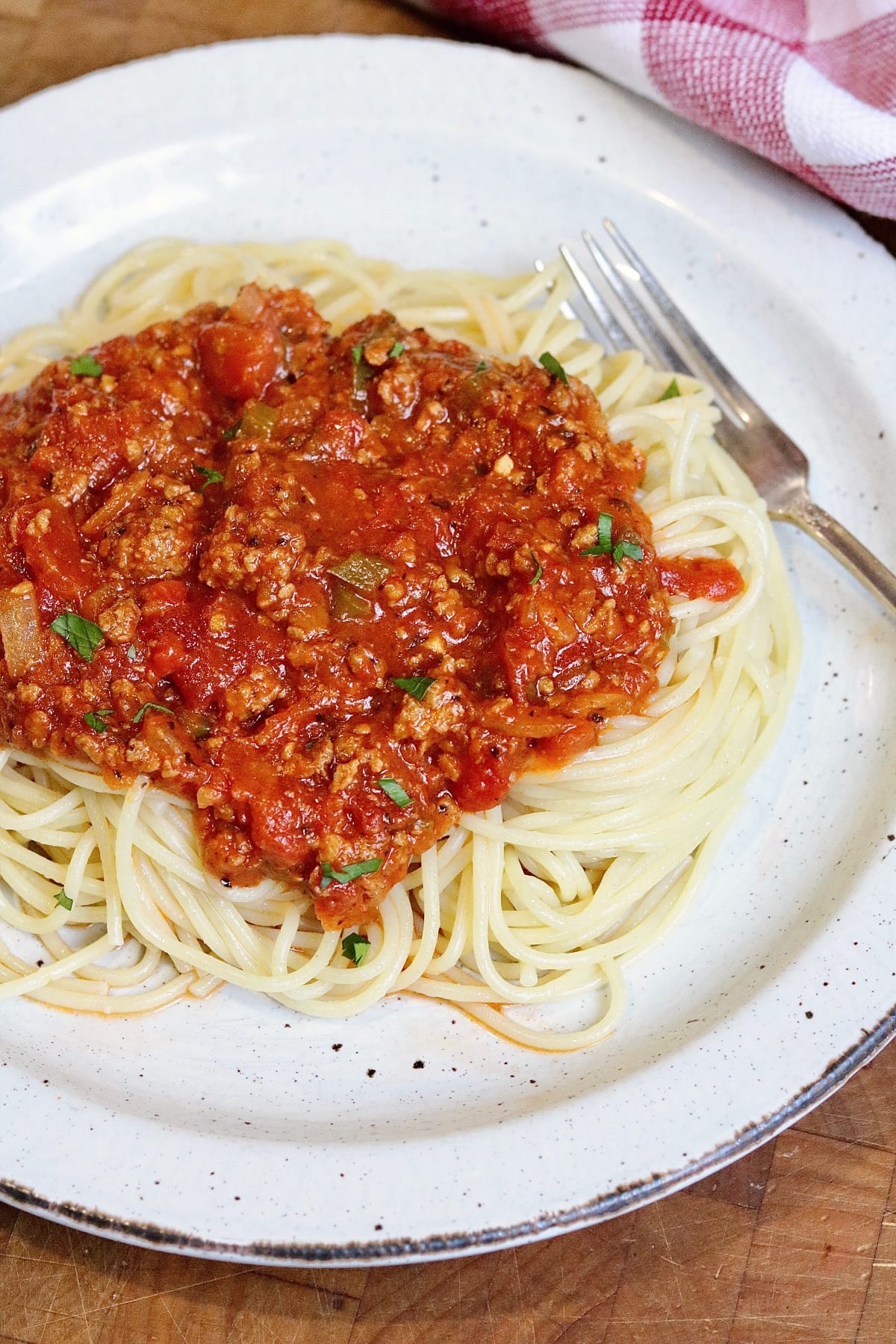 Easy Vegan Spaghetti with “Meat” Sauce - The Cheeky Chickpea