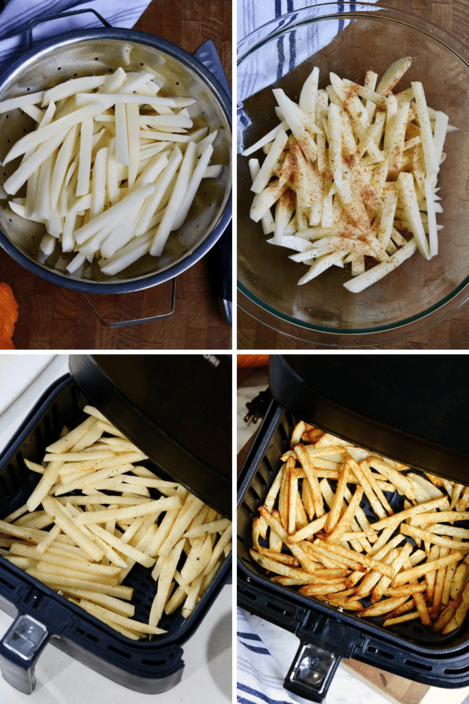 step by step photos how to make air fryer French fries