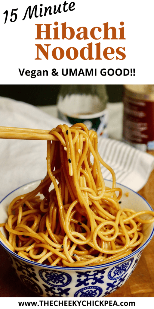 a bowl of hibachi noodles with chopsticks
