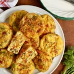 vegan just egg muffin bites on a breakfast platter