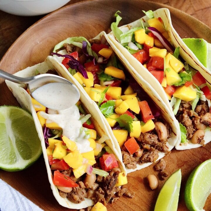 Vegan Jerk Tacos - The Cheeky Chickpea