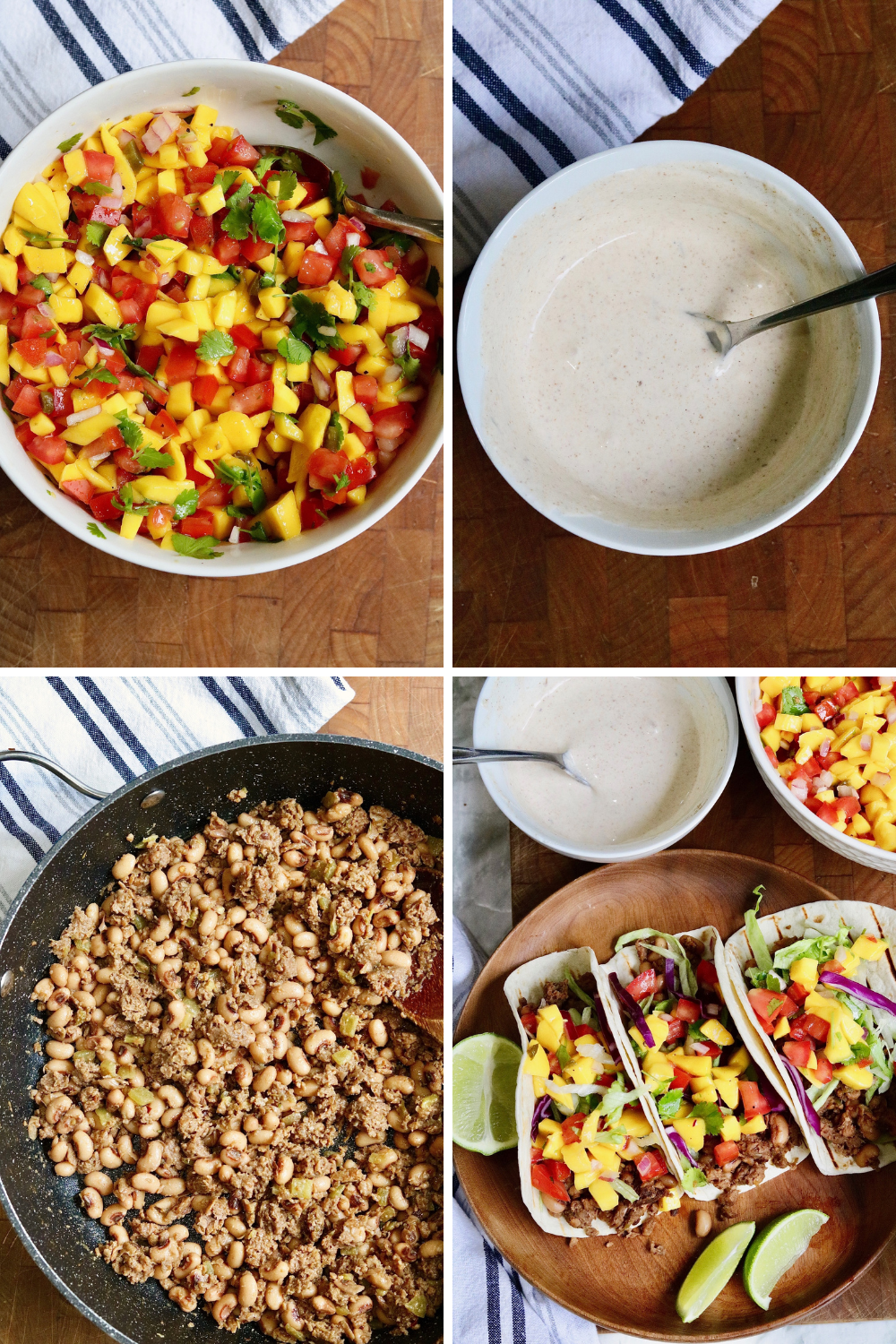 step by step photos how to make vegan jerk tacos