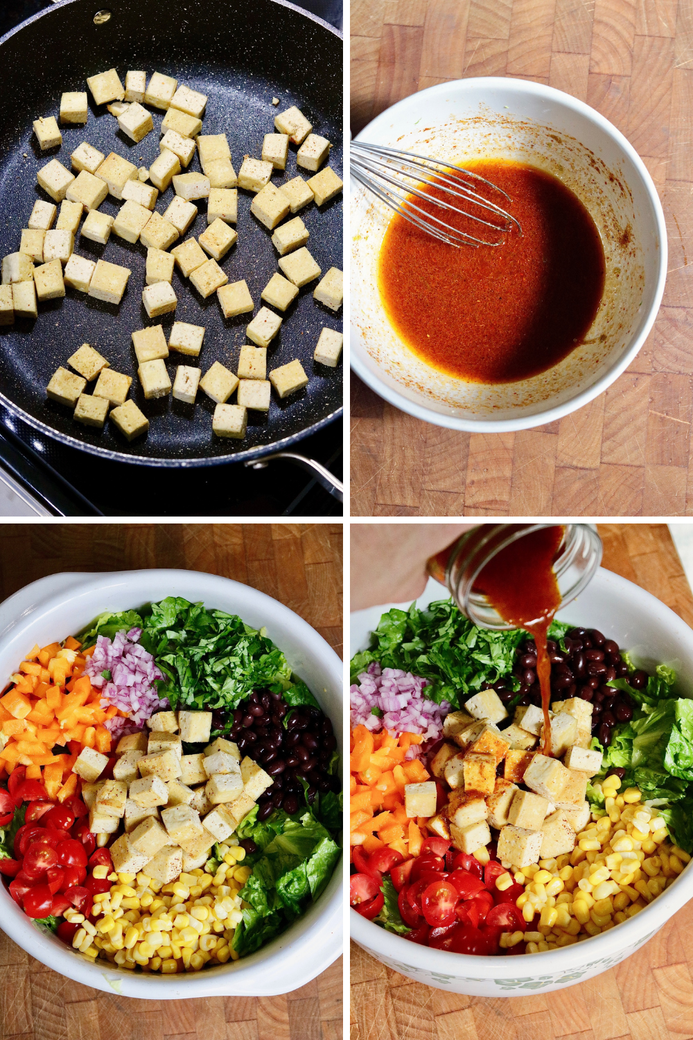 step by step photos how to make Mexican chopped salad