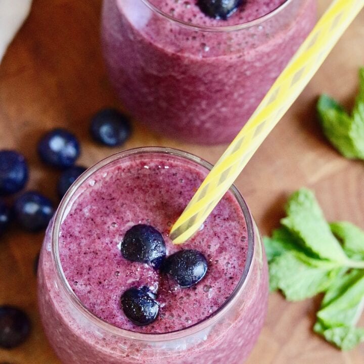 Blueberry Banana Smoothie - The Cheeky Chickpea
