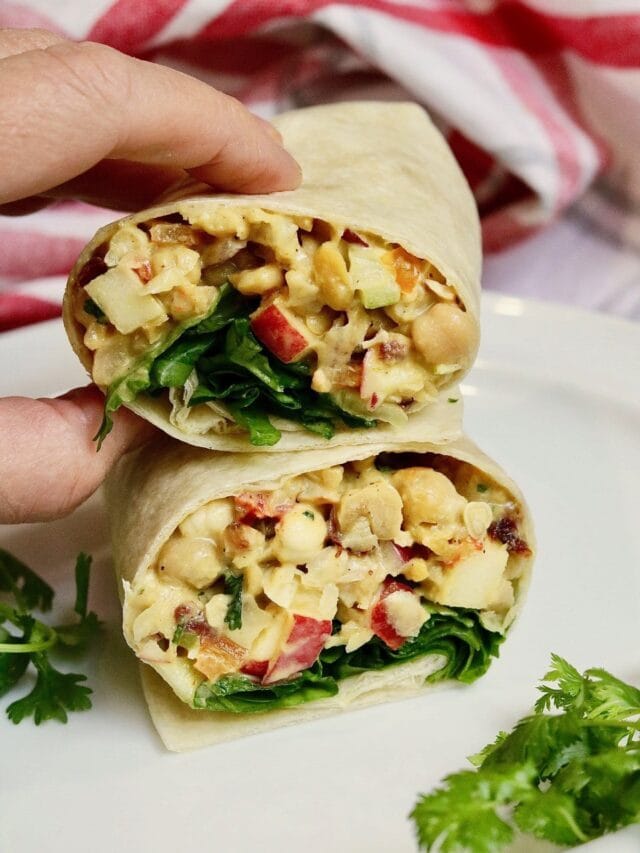 Curried Chickpea Salad Wrap